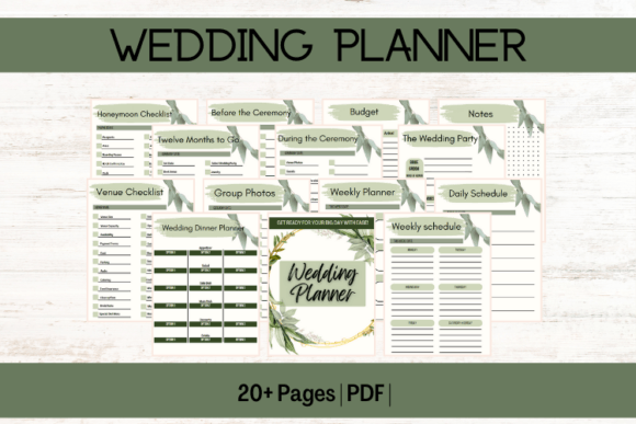 Download Wedding Template - Greenery - Printable - Green Collection