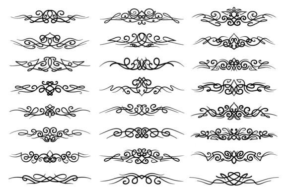 Download Calligraphic Ornamental Boarders - Ornament Collection